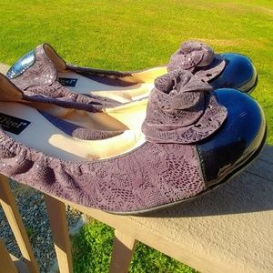 Beautifeel Ivana Purple Floral Lace Ballet Flats